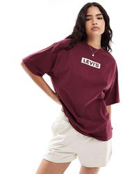 Levi's - Short Stack Box Tab Logo Relaxed Fit T-Shirt - Lyst