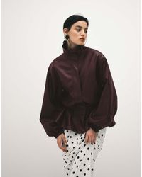 ASOS - Getailleerd Jack Met Leerlook En Verlaagde Taille - Lyst