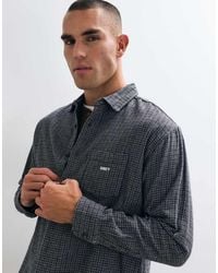 Obey - Camicia A Maniche Lunghe Bigwig Jack A Quadri Nera - Lyst