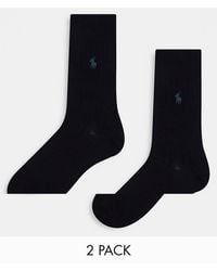Polo Ralph Lauren - 2 Pack Egyptian Cotton Rib Socks - Lyst
