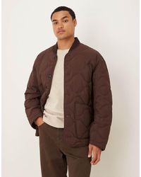 ARKET - Quilted Jacket With Rib Collar - Lyst