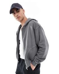 Cotton On - Cotton On Cropped Box Zip Up Hoodie - Lyst