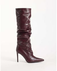 SIMMI - Simmi London Saxon Ruched Knee Boots - Lyst