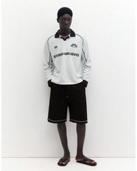 Pull&Bear - Stwd - bermuda molletonné à surpiqûres - Lyst