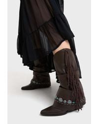 Bershka - Santiags à talon et franges - Lyst