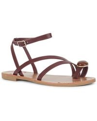 SEQWL - Gladiator Style Sandals Minimalist Strappy With Stone Detail - Lyst