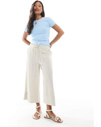 New Look - – cropped hose aus leinen - Lyst