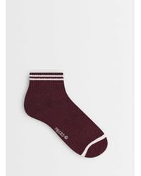 Pieces - Sporty Stripe Glitter Socks - Lyst