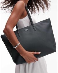 Lacoste - Bolso Shopper Grande Verde De - Lyst