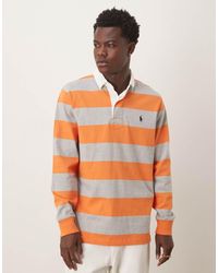 Polo Ralph Lauren - Icon Logo Long Sleeve Stripe Rugby Shirt - Lyst