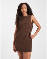 Threadbare - Cord Sleeveless Mini Dress - Lyst