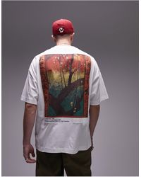 TOPMAN - Extreme Oversized Fit T-shirt With Flowering Plum Orchard Print - Lyst