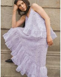 NA-KD - Organza V Neck Volume Maxi Dress - Lyst