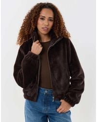 Threadbare - Faux Fur Bomber Jacket - Lyst