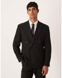 ASOS - Regular Double Breasted Suit Jacket With Wool - Lyst