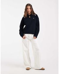 Fred Perry - Contrast Wide Collar Knitted Shirt - Lyst