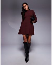 Kaiia - – exklusiv – skater-minikleid aus strick - Lyst