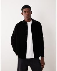 ASOS - Ruimvallend Overhemd Van Fluweel - Lyst
