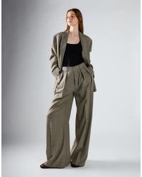 Glamorous - Pleated Tailored Wide-Leg Trousers - Lyst