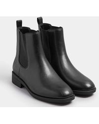 Yours Clothing - Faux Leather Chelsea Ankle Boots - Lyst