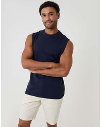 Threadbare - Relaxed Fit Cotton Crew Neck Vest - Lyst