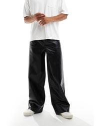 ASOS - – sehr weite hose aus kunstleder - Lyst