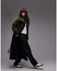 ARKET - Wool Maxi Belted Trench Coat With Side Splits - Lyst
