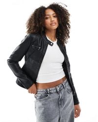 ONLY - Blouson style motard en imitation cuir - Lyst