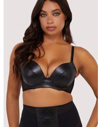 Playful Promises - Iris Leatherette Padded Plunge Bra - Lyst