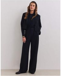 Aim'n - Pantaloni Sartoriali Relaxed Luxe Neri - Lyst