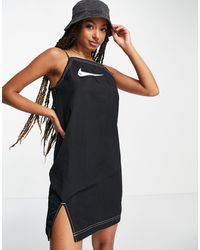 Nike - Swoosh Contrast Stitch Fleece Cami Dress - Lyst