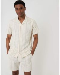 Threadbare - Chevron Stripe Cotton Short Sleeve Shirt - Lyst
