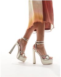 SIMMI - Simmi london - adelaide - sandali con tacco e plateau color - Lyst