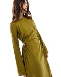 Nobody's Child - Lianne Cut Out Long Sleeve Midaxi Dress - Lyst