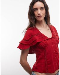 Reclaimed Vintage - Chiffon Cape Top - Lyst