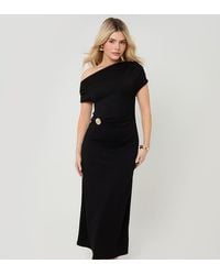 Threadbare - Petite Off Shoulder Draped Jersey Maxi Dress - Lyst
