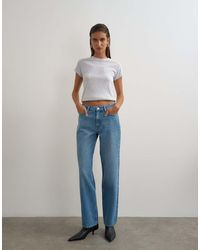 TOPSHOP - Vintage Rechte Jeans Met Halfhoge Taille - Lyst