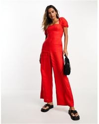 & Other Stories - Linen Puff Sleeve Jumpsuit - Lyst