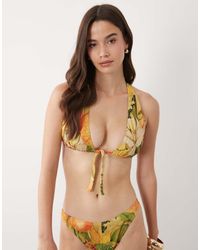 ASOS - Fuller Bust Pia Seychelles High Apex Triangle Bikini Top - Lyst