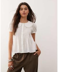 Reclaimed Vintage - Soft Shirt With Peter Pan Collar - Lyst