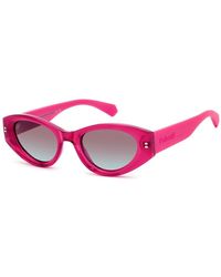 Polaroid Sunglasses - Bold Cat Eye Sunglasses With Burgundy Shaded Polarized Lenses - Lyst