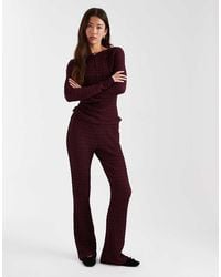 ASOS - Mix & Match Textu High Waist Flare Trousers - Lyst