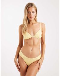 Lindex - Eyelet Ruched Side Bikini Bottoms - Lyst