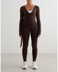Aim'n - Chocolate Shape Seamless Wrap Long Sleeve - Lyst