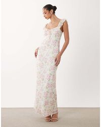 Gina Tricot - Frill Maxi Dress - Lyst