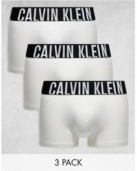 Calvin Klein - Intense power cotton stretch - confezione da 3 paia di boxer aderenti bianchi - Lyst