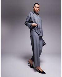 River Island - Wide Leg Tailored Trouser Co-ord - Lyst