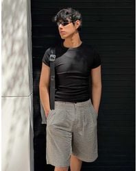 Bershka - Slim Fit Ribbed T-Shirt - Lyst