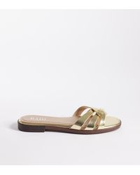 Raid Wide Fit - Toffee Flat Slider Sandals - Lyst