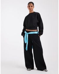 ASOS - Premium 500gsm Seamed Wide Leg jogger - Lyst